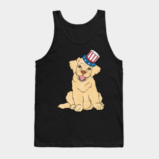 American Flag Labrador Retriever Dog Lover Tank Top